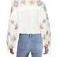 Blusa camponesa bordada Sweet Emotion da Free People para mulheres, tamanho grande, branca
