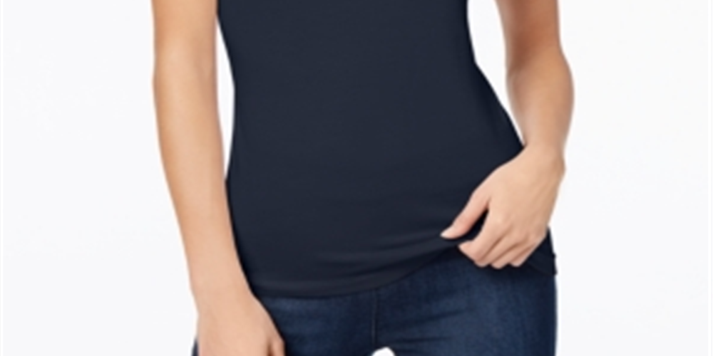 Camisola ajustável feminina Maison Jules, azul, tamanho médio