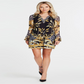 Vestido Guss Marciano Floral com Estampa Amarelo Tamanho Médio