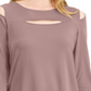 Blusa feminina Alfani com recorte frontal e ombros descobertos, tamanho XX-G