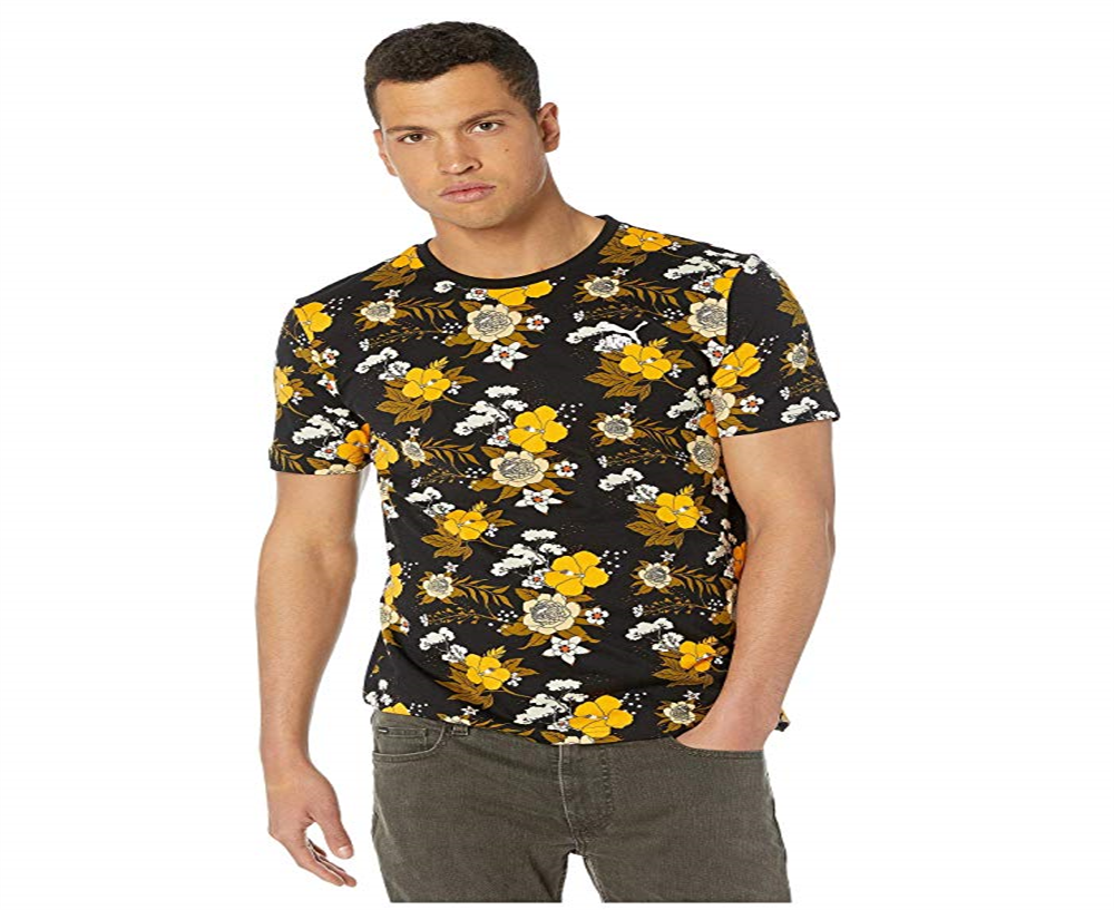 Camiseta Puma Trend All Over Print Masculina Preta Tamanho Médio