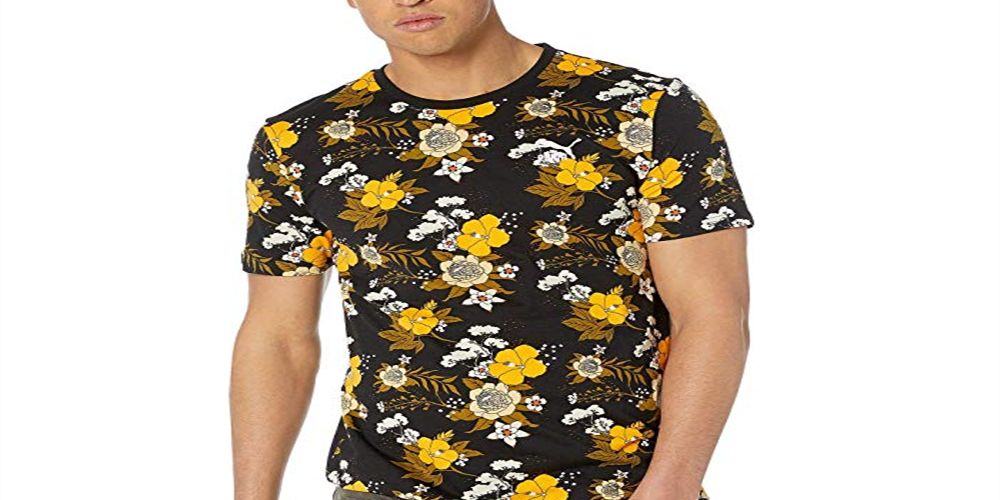 Camiseta Puma Trend All Over Print Masculina Preta Tamanho Médio