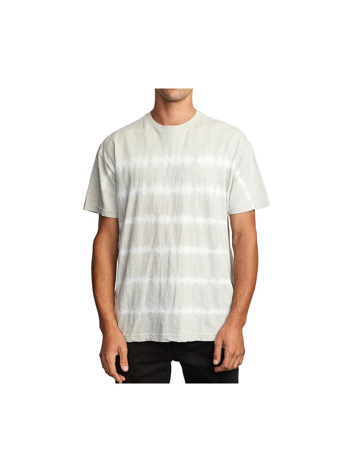 Camiseta masculina RVCA com gola redonda e tie-dye, verde, tamanho grande