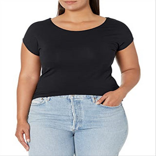 Camiseta feminina Downeast Essential Tee preta tamanho XXL