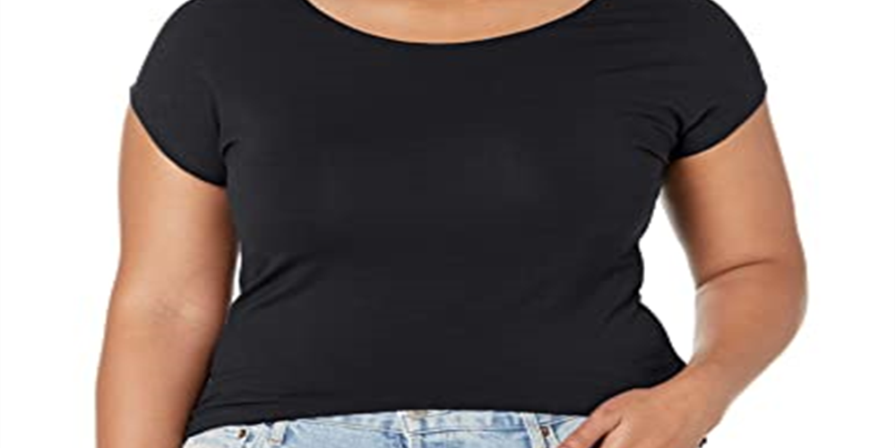 Camiseta feminina Downeast Essential Tee preta tamanho XXL
