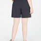 Shorts curtos femininos Ideology com bolsos e elástico, cinza, tamanho 1X