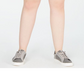 Shorts curtos femininos Ideology com bolsos e elástico, cinza, tamanho 1X
