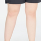 Shorts curtos femininos Ideology com bolsos e elástico, cinza, tamanho 1X