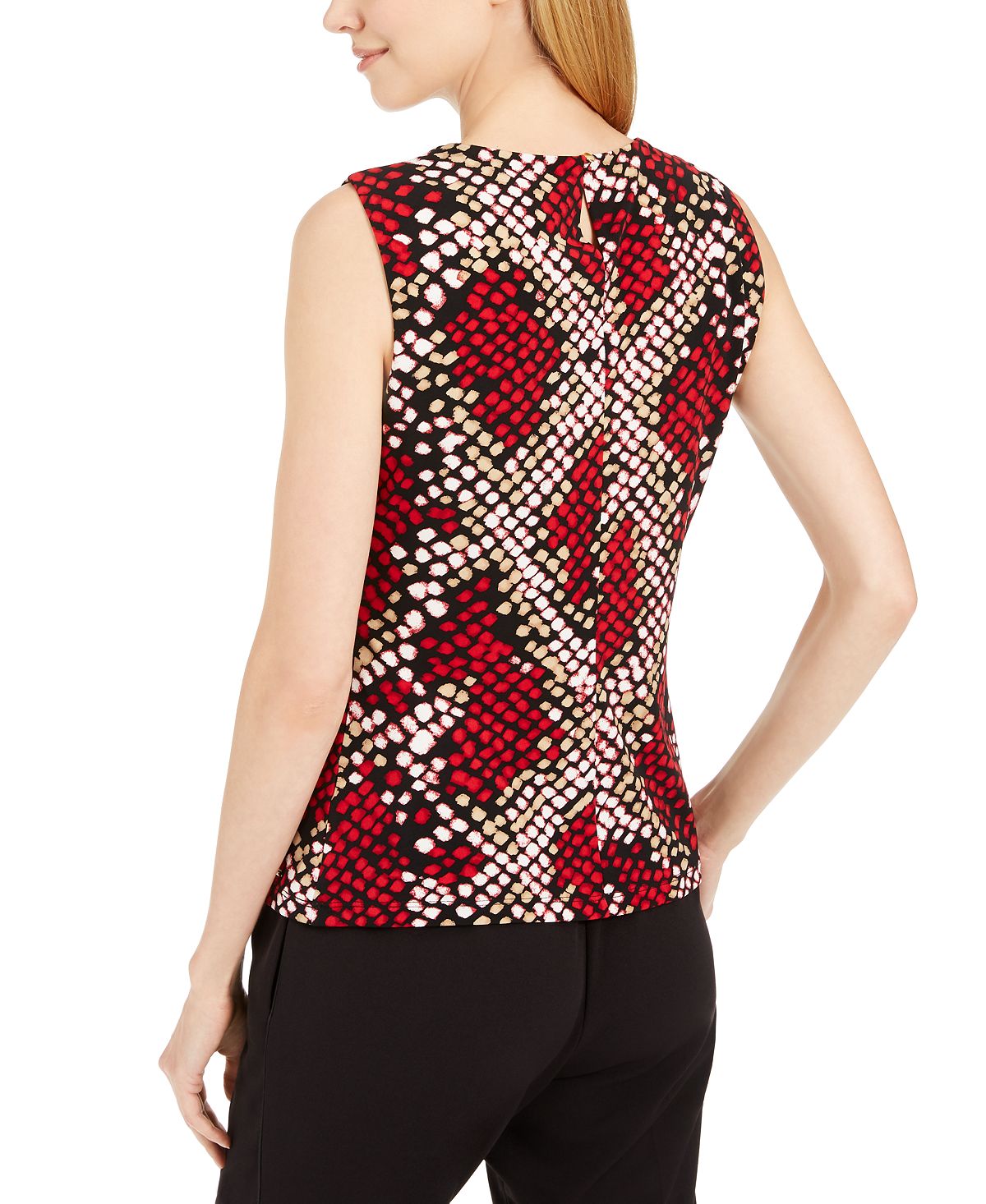 Blusa Calvin Klein Feminina com Gola Plissada, Tamanho Pequeno M