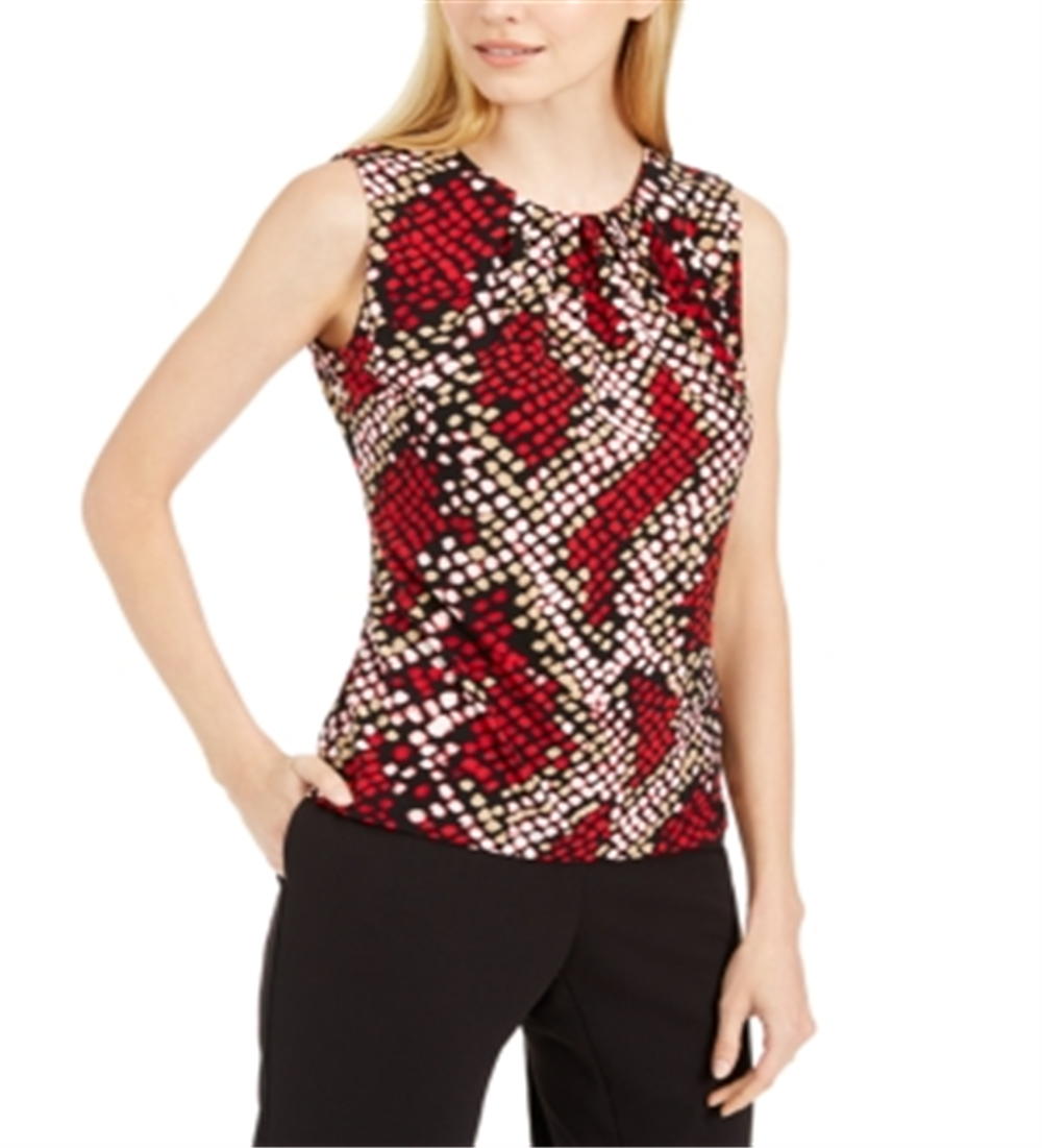 Blusa Calvin Klein Feminina com Gola Plissada, Tamanho Pequeno M