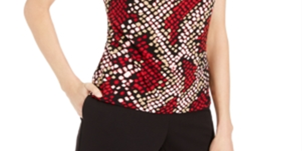 Blusa Calvin Klein Feminina com Gola Plissada, Tamanho Pequeno M