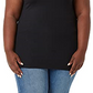 Camiseta feminina Downeast Essential Tee preta tamanho XXL