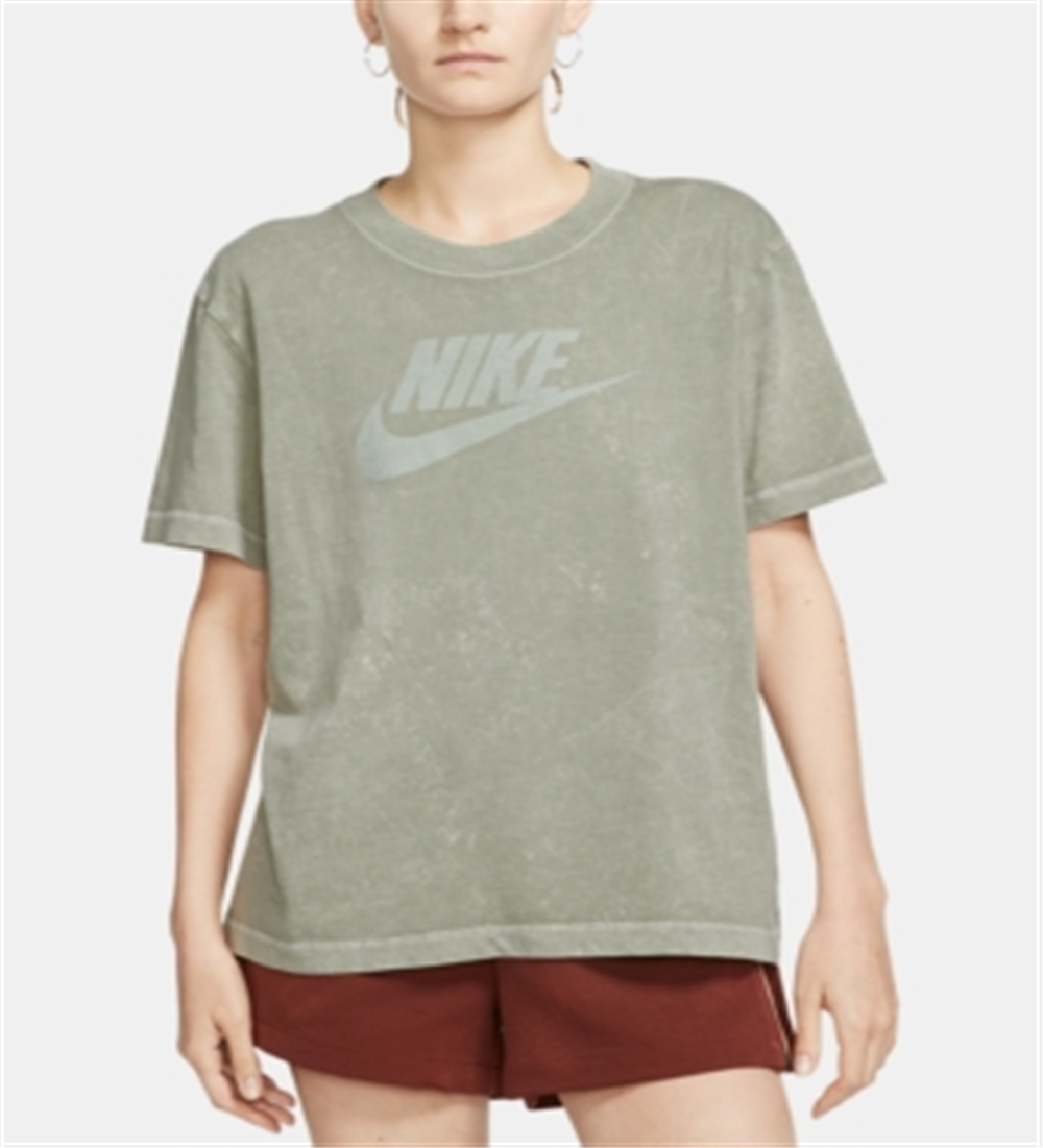 Camiseta Nike Sportswear Rebel Cotton Feminina Verde Tamanho Médio