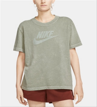 Camiseta Nike Sportswear Rebel Cotton Feminina Verde Tamanho Médio