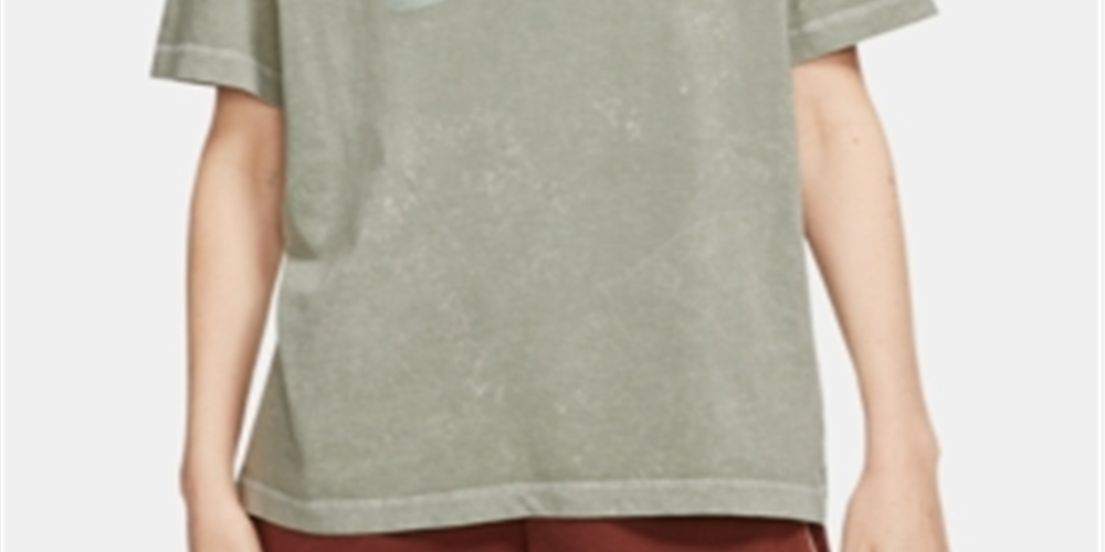 Camiseta Nike Sportswear Rebel Cotton Feminina Verde Tamanho Médio