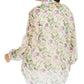 Blusa feminina com estampa floral plus size INC International Concepts, branca, tamanho 1X