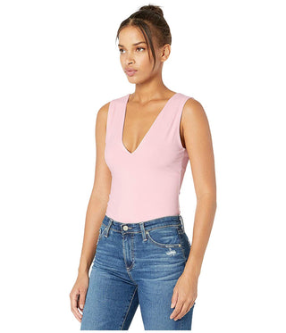 Body feminino Keep It Sleek da Free People, rosa, tamanho pequeno