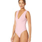 Body feminino Keep It Sleek da Free People, rosa, tamanho pequeno