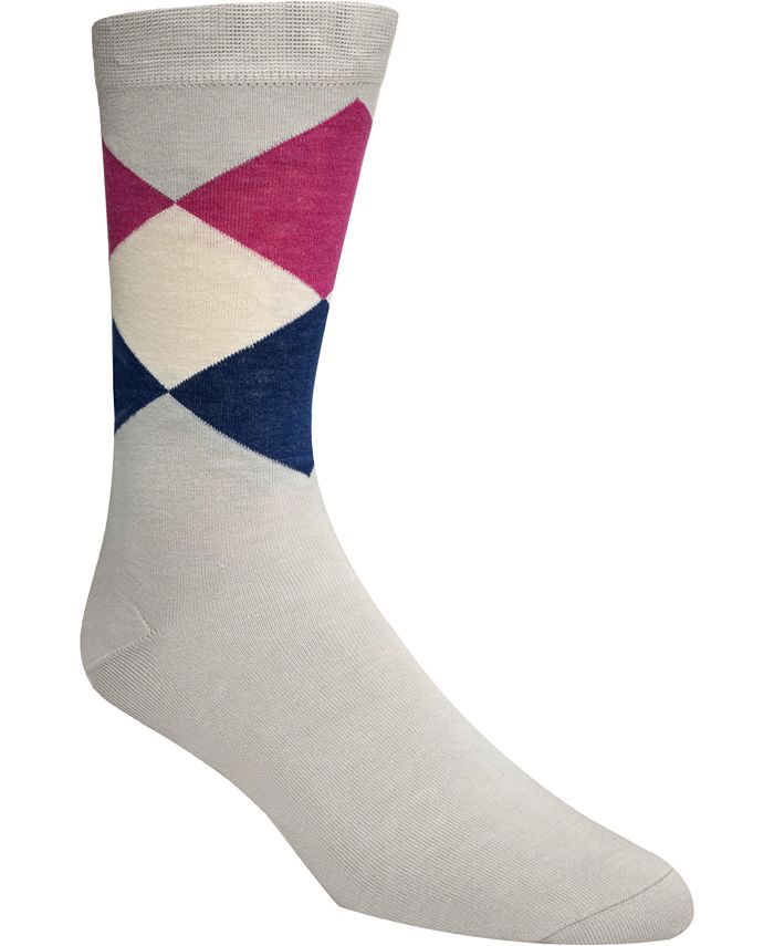 Meias Cole Haan Masculinas Diamond Dress Crew Azul Tamanho 7-12