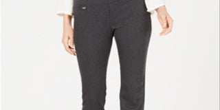 Calça skinny Alfani feminina com controle de barriga, cinza, tamanho 10