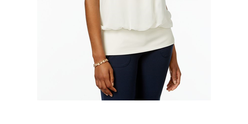 Blusa feminina manga bufante JM Collection, amarela, tamanho X-S
