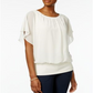Blusa feminina manga bufante JM Collection, amarela, tamanho X-S