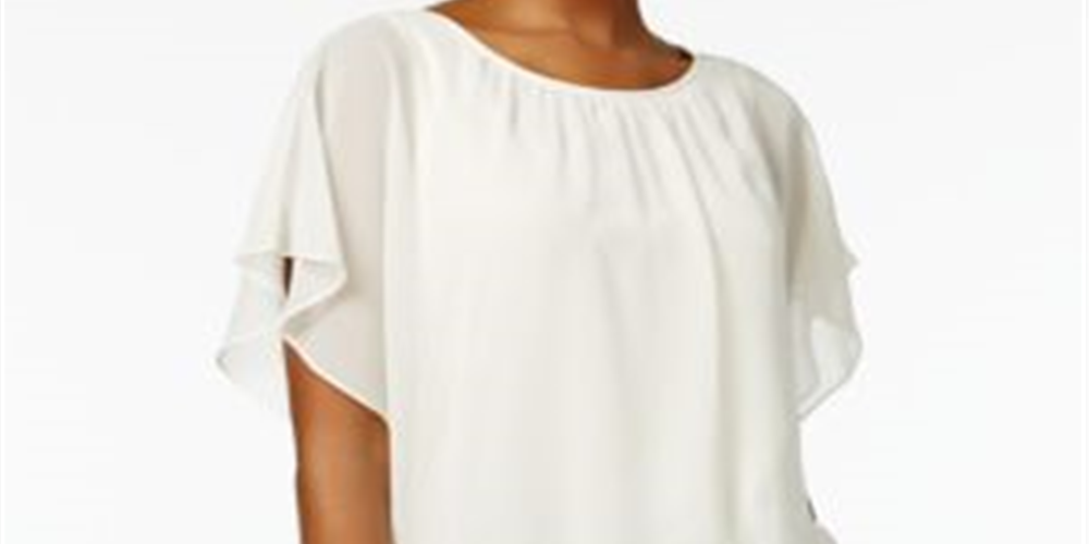 Blusa feminina manga bufante JM Collection, amarela, tamanho X-S