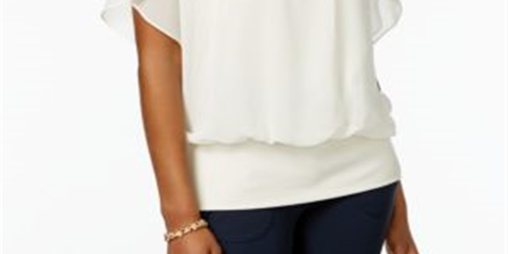 Blusa feminina manga bufante JM Collection, amarela, tamanho X-S