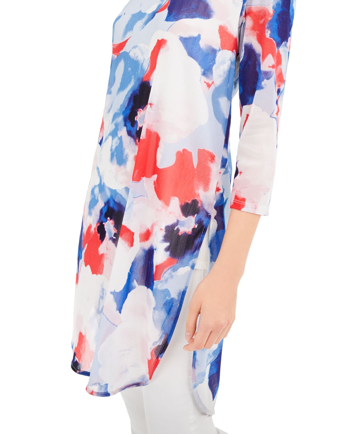 Túnica super estampada feminina Alfani azul tamanho XX-G