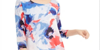 Túnica super estampada feminina Alfani azul tamanho XX-G