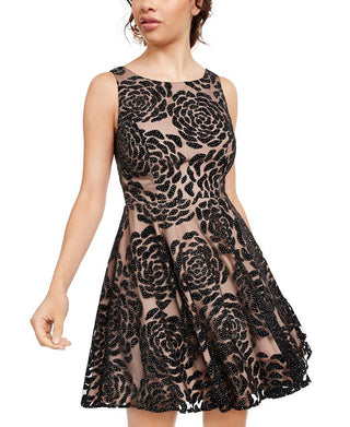 Vestido de veludo queimado com estampa floral infantil City Studios, rosa, tamanho 9