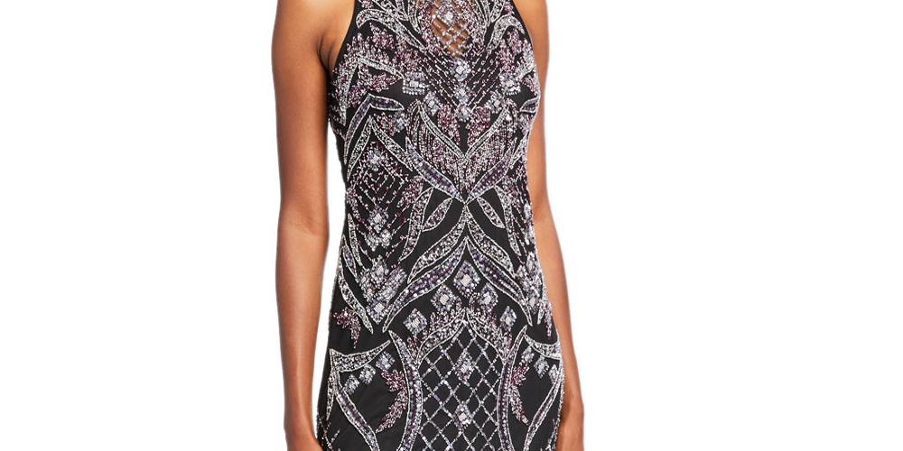 Vestido de festa feminino Aidan Mattox em poliéster, vinho, tamanho 10