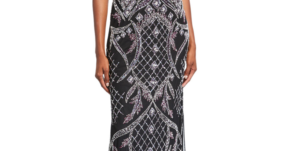 Vestido de festa feminino Aidan Mattox em poliéster, vinho, tamanho 10