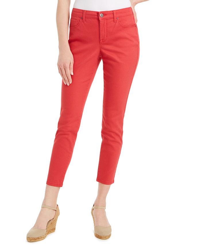 Jeans Curvy Fit Skinny Fashion Feminino Style &amp; Co Bege Tamanho 4
