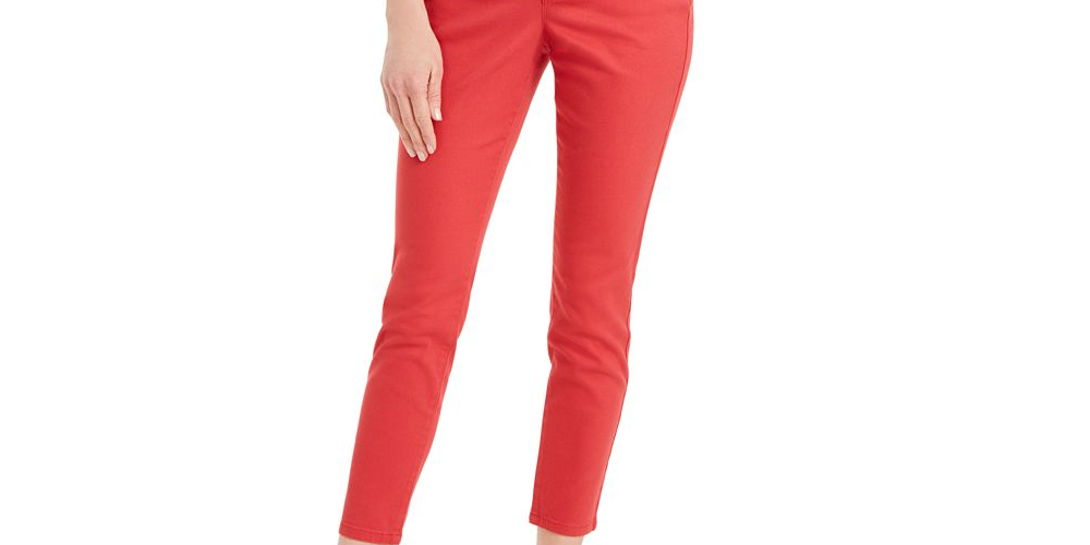 Jeans Curvy Fit Skinny Fashion Feminino Style &amp; Co Bege Tamanho 4