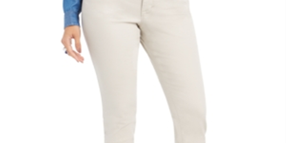 Jeans Curvy Fit Skinny Fashion Feminino Style &amp; Co Bege Tamanho 4