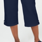 Calça Capri Karen Scott French Terry Feminina Azul Tamanho Pequeno P