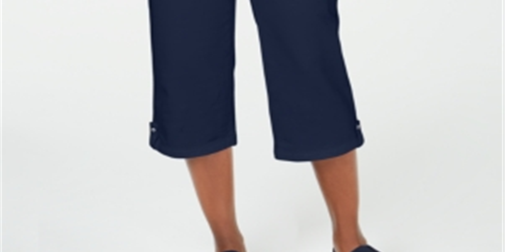 Calça Capri Karen Scott French Terry Feminina Azul Tamanho Pequeno P