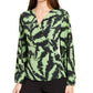 Blusa estampada com decote sobrepeliz Alfani feminina, verde, tamanho X-Large