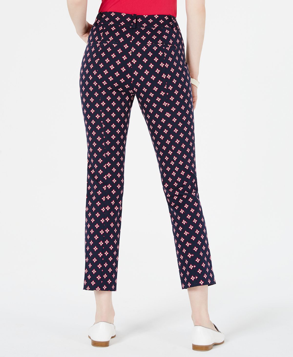 Calça Capri Estampada Feminina Charter Club Azul Tamanho 14