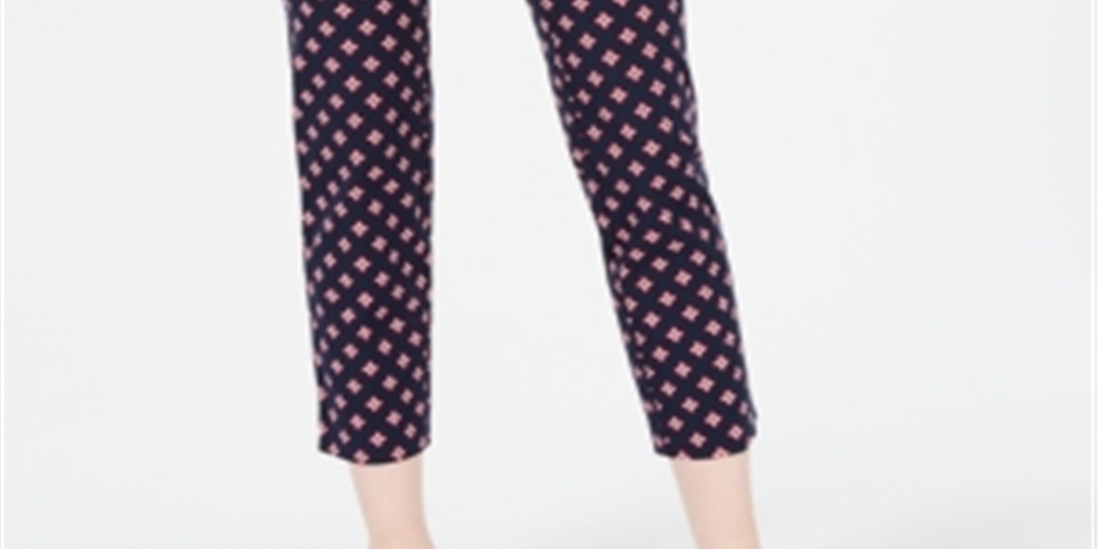 Calça Capri Estampada Feminina Charter Club Azul Tamanho 14