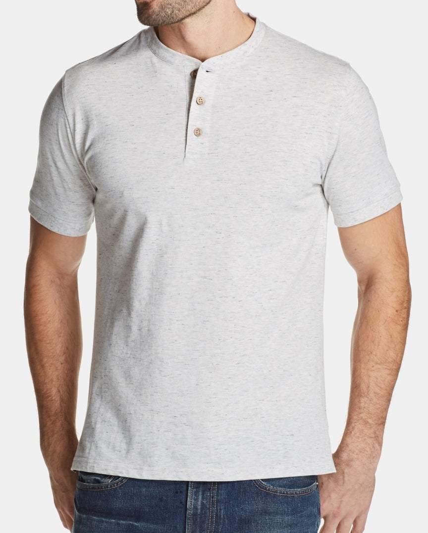 Camisa Henley Vintage Masculina Vintage à Prova de Intempéries Cinza Tamanho Pequeno