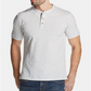Camisa Henley Vintage Masculina Vintage à Prova de Intempéries Cinza Tamanho Pequeno