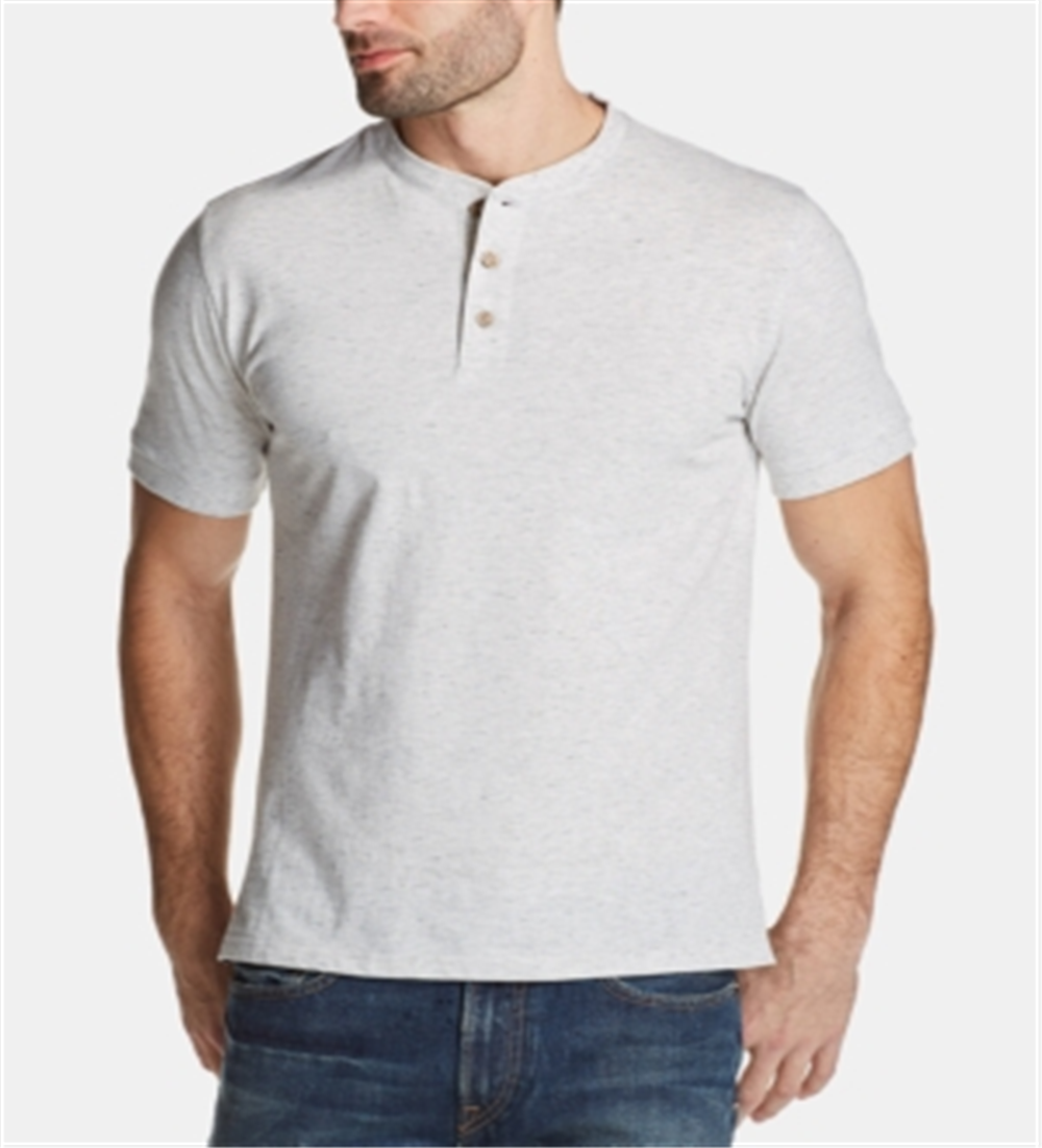 Camisa Henley Vintage Masculina Vintage à Prova de Intempéries Cinza Tamanho Pequeno
