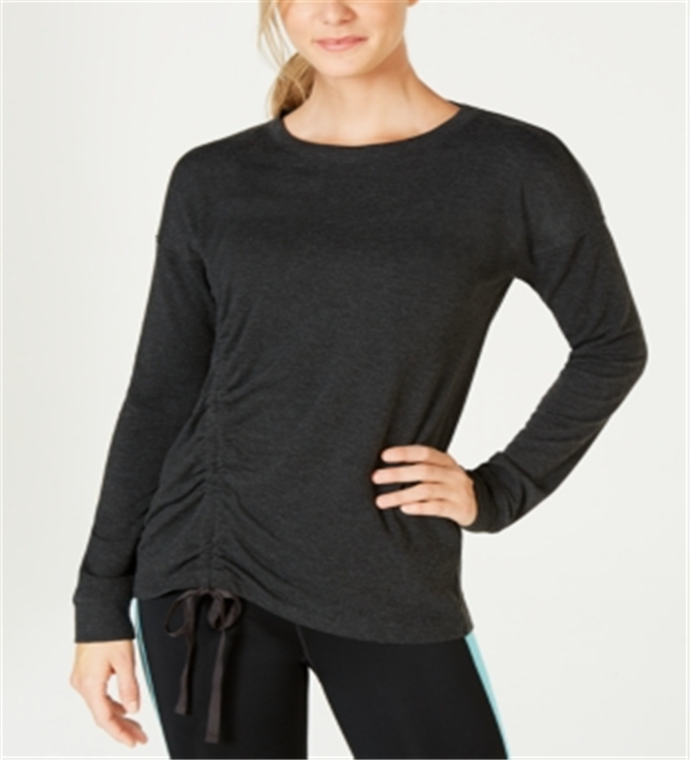 Blusa de treino fitness feminina Ideology cinza tamanho médio