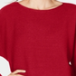 Suéter feminino IINC International Concepts com manga dolman e nervuras, pulôver vermelho, tamanho X-S