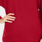 Suéter feminino IINC International Concepts com manga dolman e nervuras, pulôver vermelho, tamanho X-S