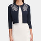 Tommy Hilfiger Cardigan Feminino Floral Manga Longa Aberto Azul Tamanho X-G