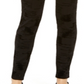 Calça skinny de cintura alta Alfani feminina, flocada, de veludo, preta, tamanho 4