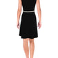 Vestido feminino Tommy Hilfiger sem mangas com acabamento contrastante, preto, tamanho 14
